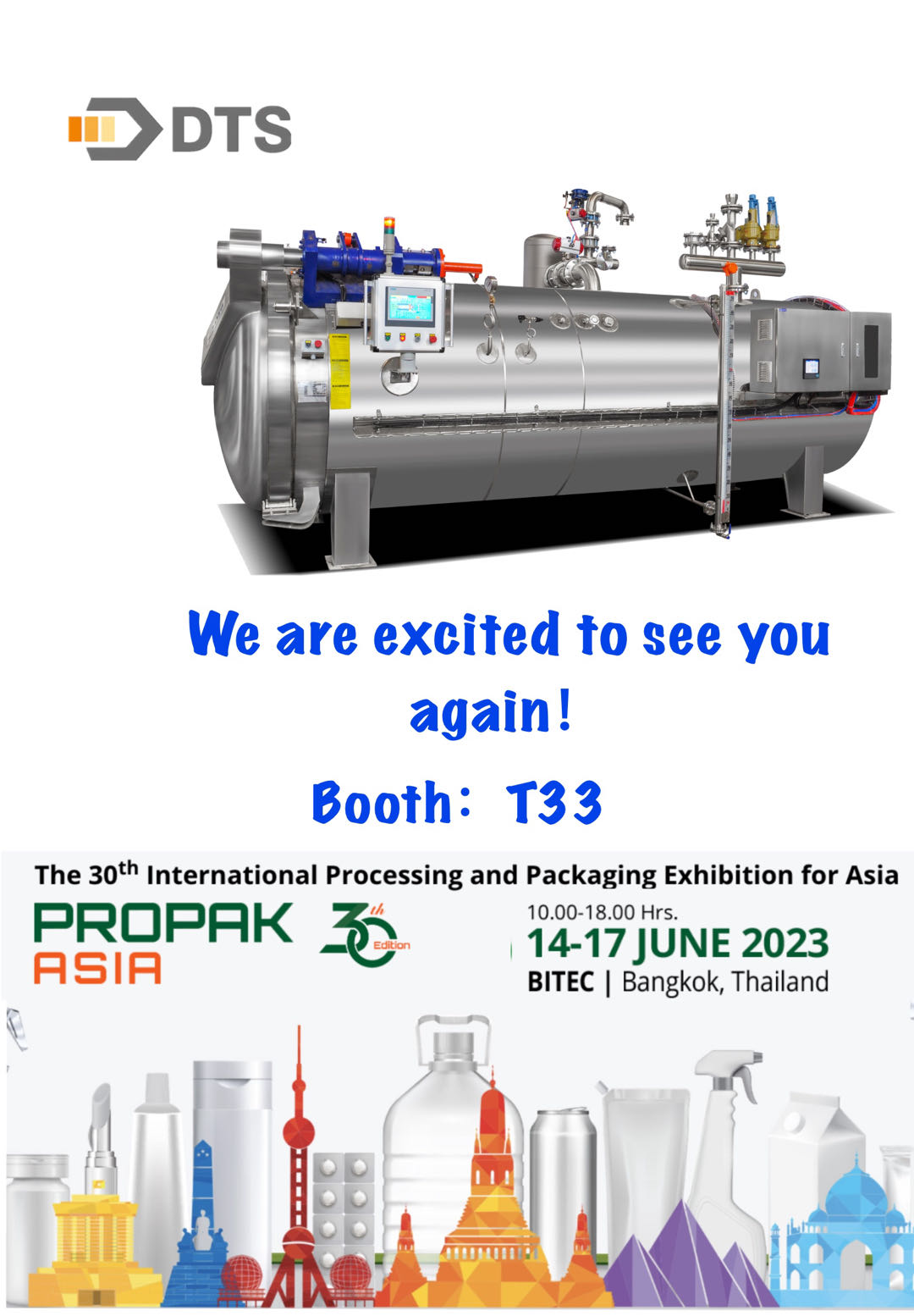 Please kindly accept invitation to visit us at PPOPAK  ASIA 2023 (June 14th-17th) Booth T33.